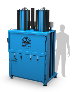 Pneumatic cardboard and plastic baler 2509