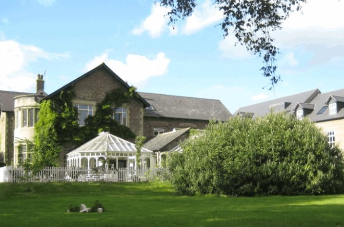 Glaslyn Court Nursing Home seen from the garden