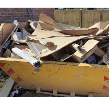 66% trash cost savings with cardboard baler!