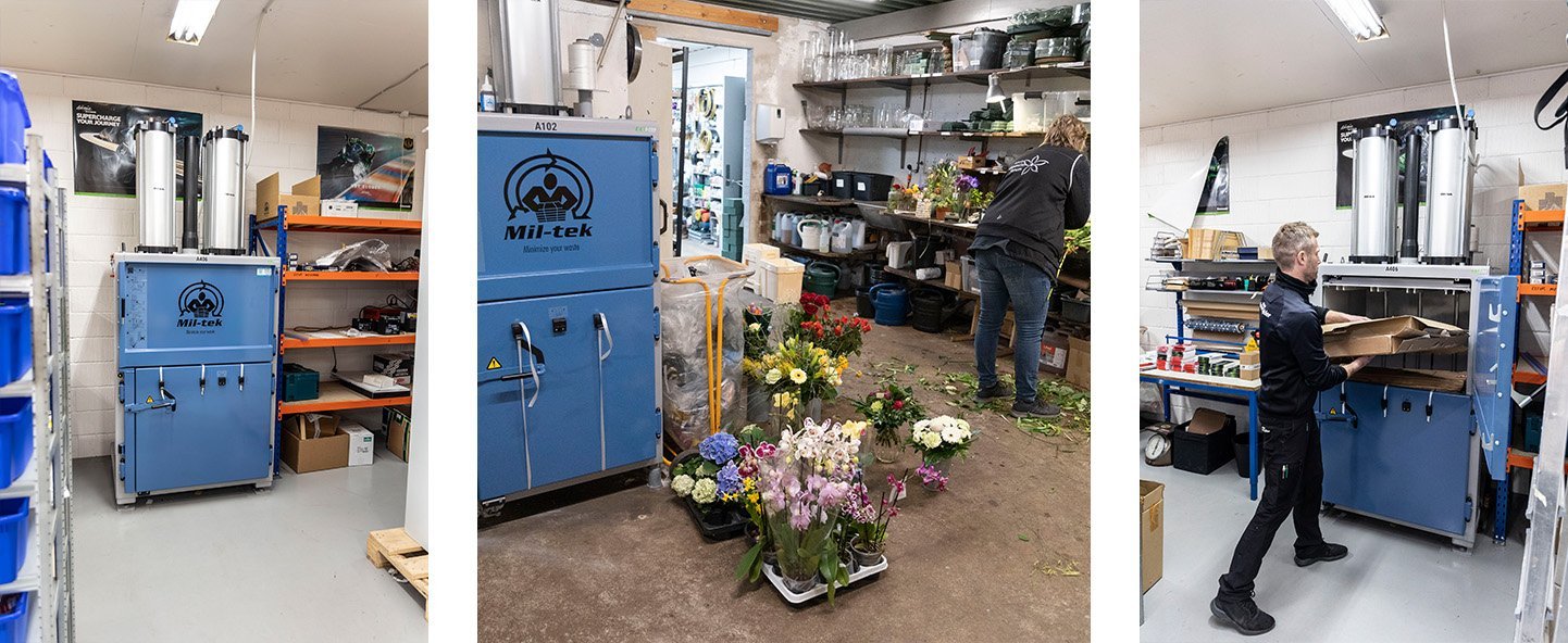 Vertical balers in different settings