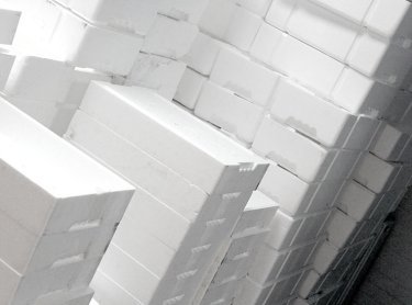 Rows of polystyrene boxes taking up a lot of space