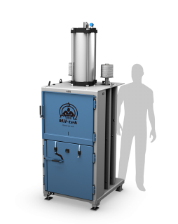 A305-2026-us-edition-Blue-Cardboard-and-Plastic-baler-Mil-tek